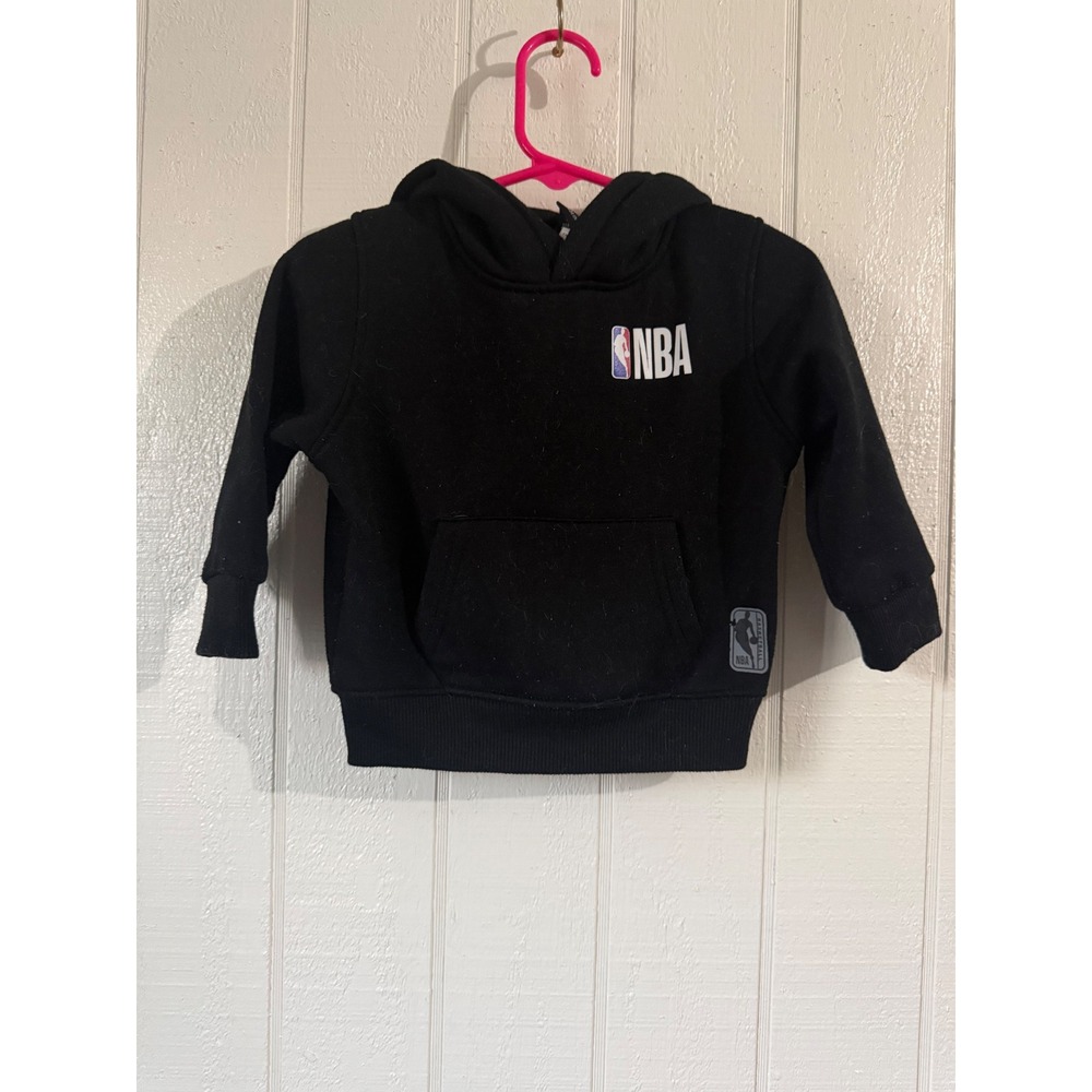 NBA Logo Pullover Hoodie Black Baby Boys Girls 12M Sweatshirt